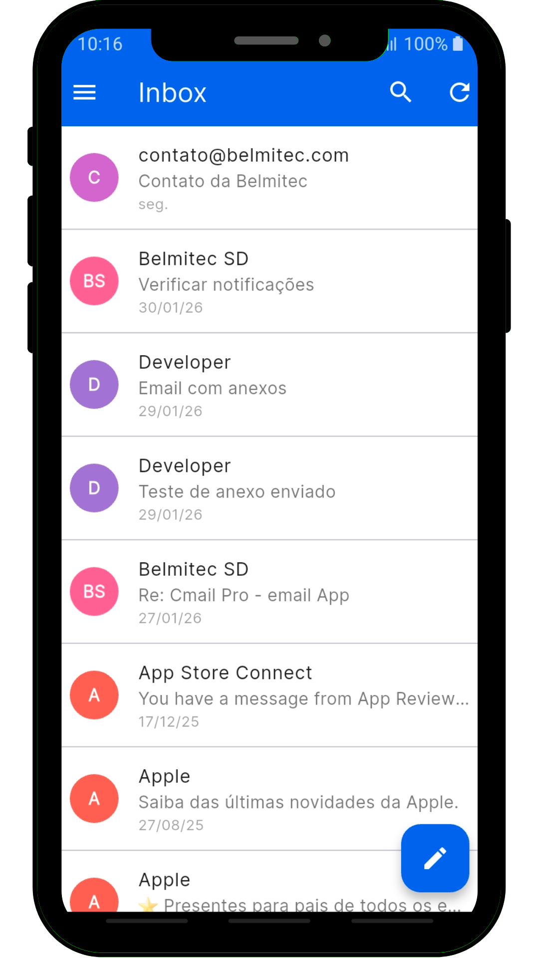 Caixa de Entrada C-Mail Pro